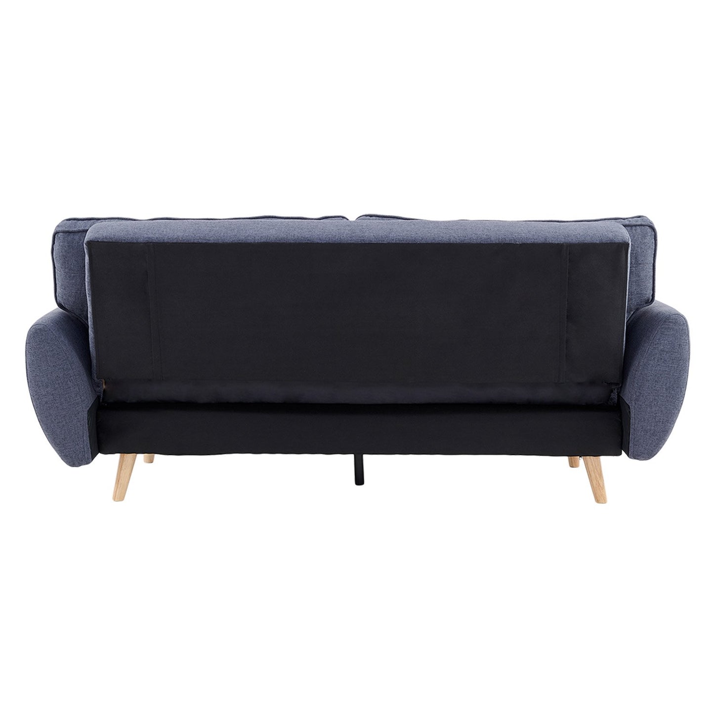 Mariah 3-Seater Linen Fabric Futon Modular Sofa Bed Suite - Dark Grey