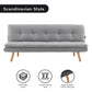 Matilda 3-Seater Linen Futon Sofa Bed Lounge - Light Grey