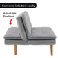 Matilda 3-Seater Linen Futon Sofa Bed Lounge - Light Grey