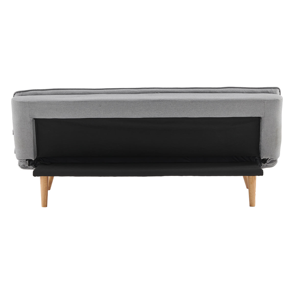 Matilda 3-Seater Linen Futon Sofa Bed Lounge - Light Grey