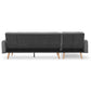 Meredith 3-Seater Corner Sofa Bed with Chaise Lounge - Dark Grey