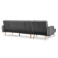Meredith 3-Seater Corner Sofa Bed with Chaise Lounge - Dark Grey