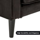 Melody 2-Seater Faux Velvet Suite Sofa Bed Lounge - Black