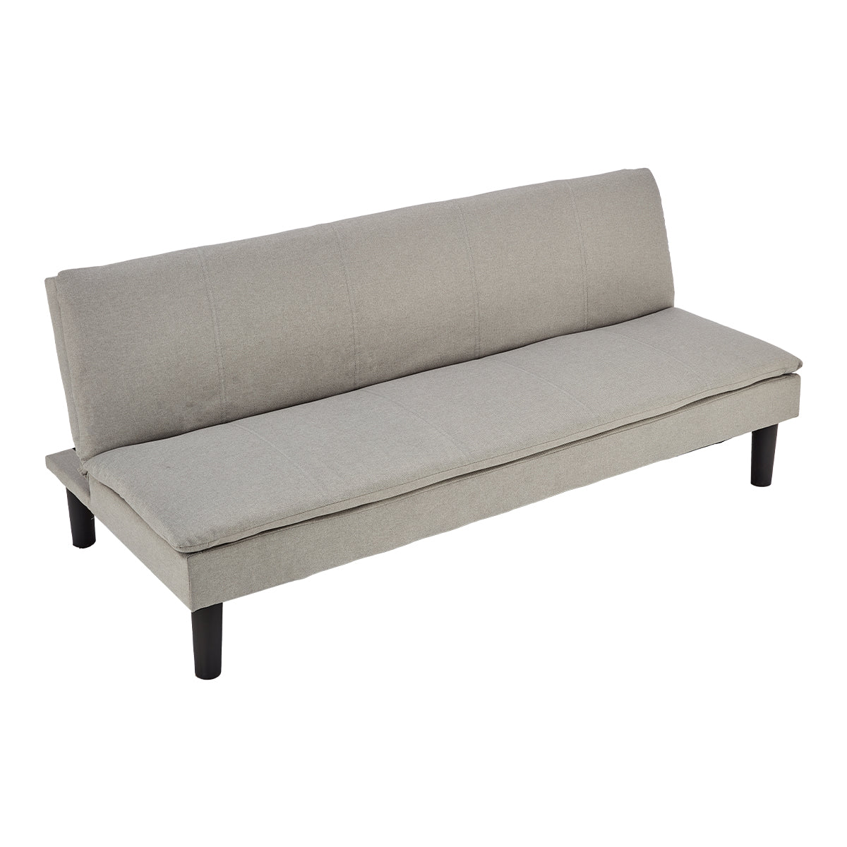 Monroe 3-Seater Faux Linen Fabric Modular Sofa Bed Couch - Light Grey