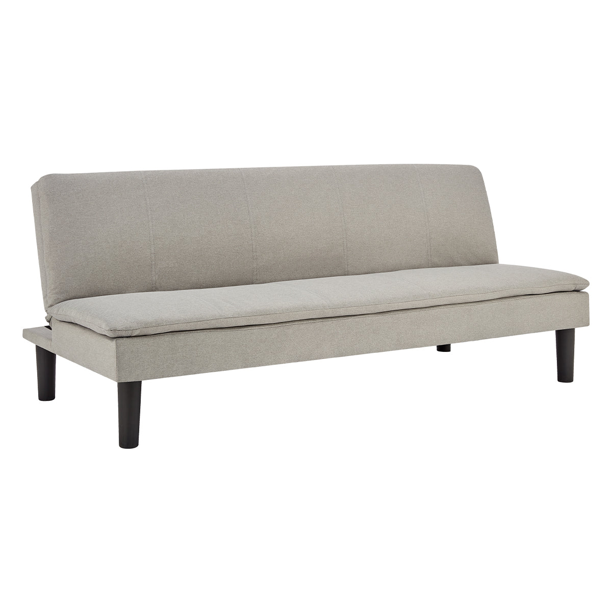 Monroe 3-Seater Faux Linen Fabric Modular Sofa Bed Couch - Light Grey