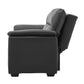 Maisie 2-Seater Faux Leather Sofa Bed Lounge Couch - Black