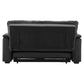 Maisie 2-Seater Faux Leather Sofa Bed Lounge Couch - Black