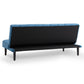 Marlena 3-Seater Faux Suede Fabric Sofa Bed Lounge - Blue