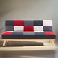 Mabry 3-Seater Linen Fabric Wood Modular Sofa Bed Couch - Multi-colour