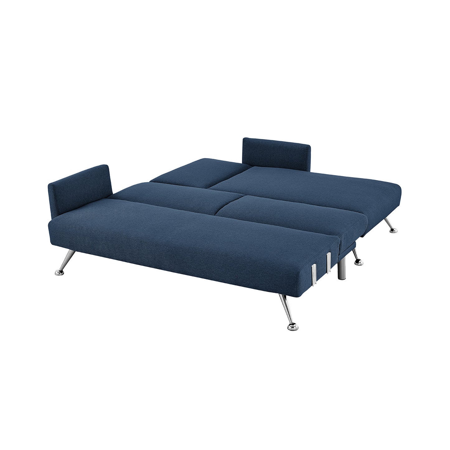 Merritt 3-Seater Chaise Sofa Bed with 3 Pillows - Blue