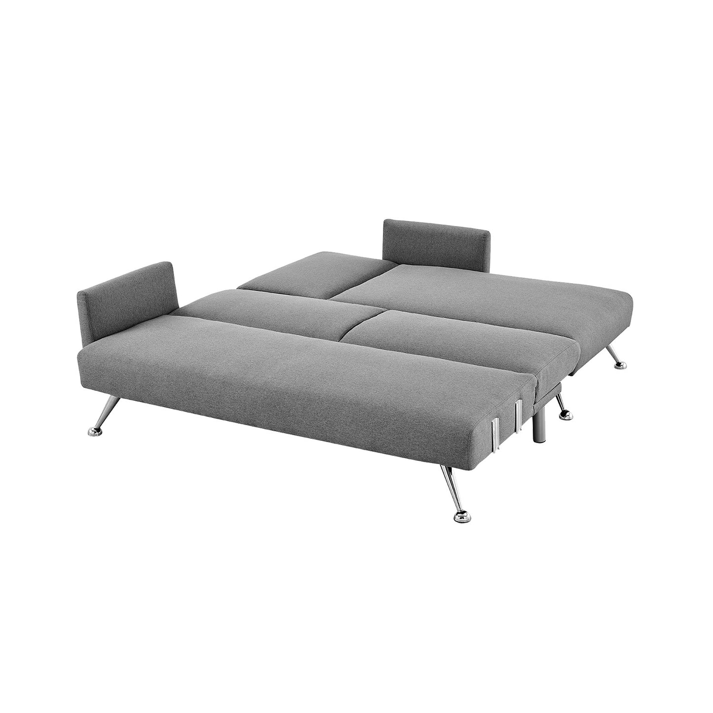 Merritt 3-Seater Chaise Sofa Bed with 3 Pillows - Dark Grey