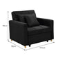 Mindy 3-in-1 Convertible Lounge Chair Bed - Black