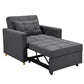 Mindy 3-in-1 Convertible Lounge Chair Bed - Dark Grey
