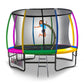 8ft Outdoor Rainbow Trampoline For Kids And Children Suited For Fitness Exercise Gymnastics With Safety Enclosure