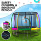 8ft Outdoor Rainbow Trampoline For Kids And Children Suited For Fitness Exercise Gymnastics With Safety Enclosure