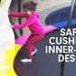 Kahuna Trampoline for Kids 8FT Outdoor Rainbow and Children Suited for Fitness Exercise Gymnastics with Safety Enclosure