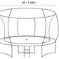 Kahuna Trampoline for Kids 8FT Outdoor Rainbow and Children Suited for Fitness Exercise Gymnastics with Safety Enclosure