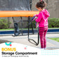 Kahuna Trampoline for Kids 10FT Outdoor Children with Safety Enclosure Mat Pad Net Ladder Basketball Hoop Set - Orange