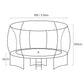 Kahuna Trampoline for Kids 10FT Outdoor Children with Safety Enclosure Mat Pad Net Ladder Basketball Hoop Set - Orange