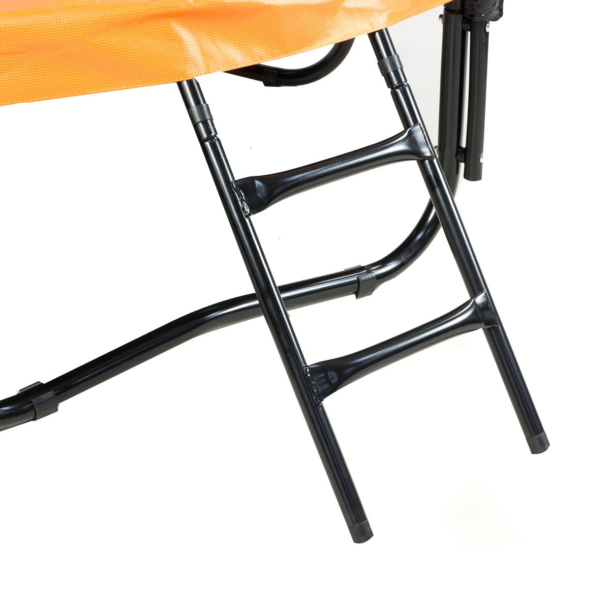 10ft Outdoor Trampoline Kids Children With Safety Enclosure Mat Pad Net Ladder Basketball Hoop Set - Orange