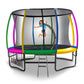 Kahuna Trampoline for Kids 10FT Outdoor Children with Safety Enclosure Pad Mat Ladder - Rainbow