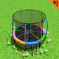 Kahuna Trampoline for Kids 10FT Outdoor Children with Safety Enclosure Pad Mat Ladder - Rainbow