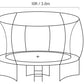 Kahuna Trampoline for Kids 10FT Outdoor Children with Safety Enclosure Pad Mat Ladder - Rainbow
