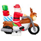 Elk Motorcycle Gift 2.1M Lights Xmas Inflatable Santa