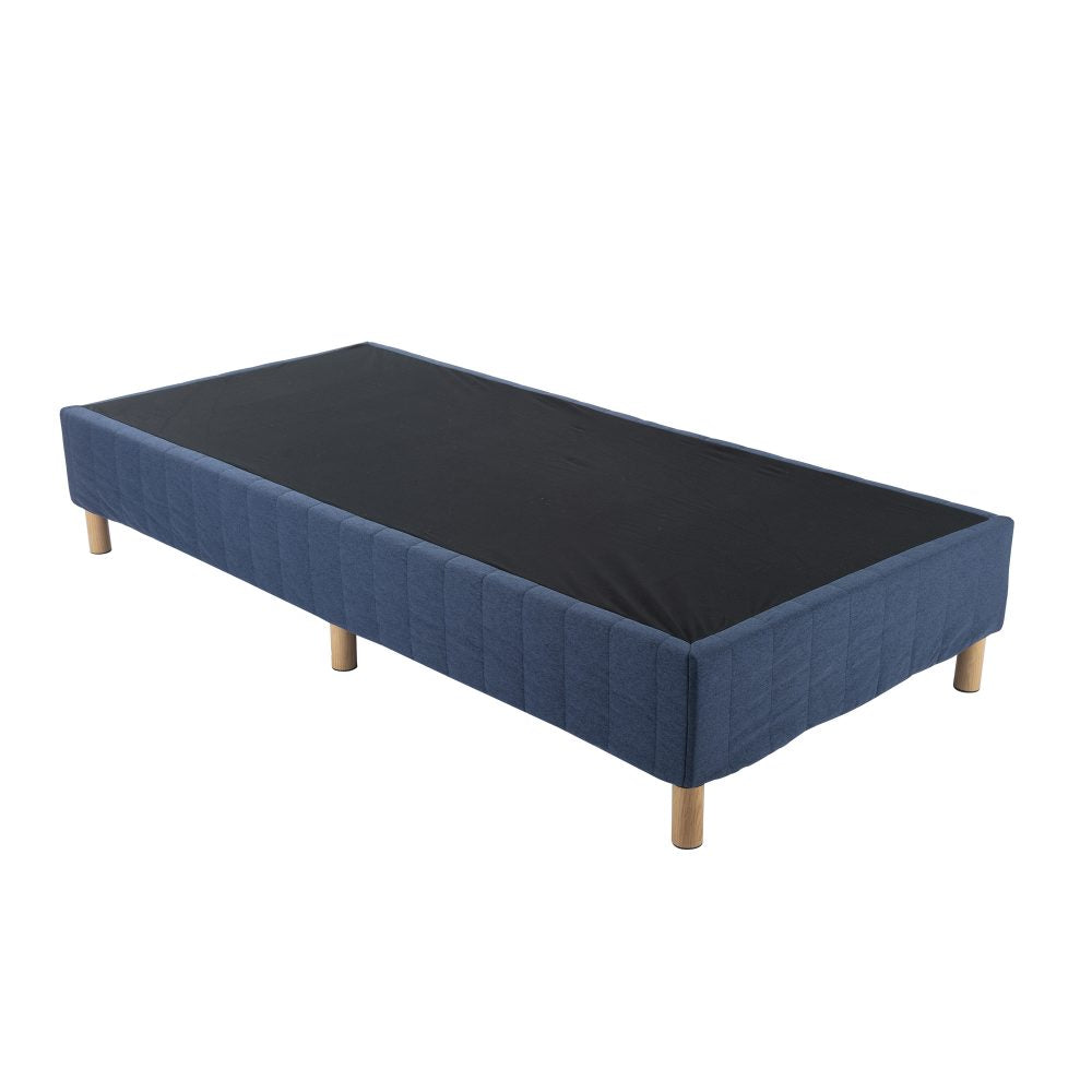 Vera Ensemble Bed Base Mattress Foundation with Metal Stats - Blue King