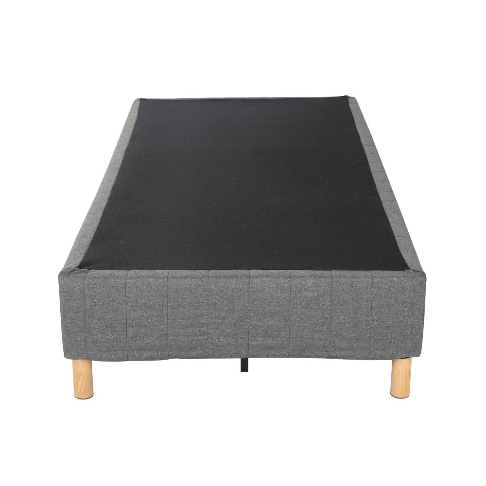 Vera Ensemble Bed Base Mattress Foundation with Metal Stats - Dark Grey King