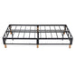 Vera Ensemble Bed Base Mattress Foundation with Metal Stats - Light Grey Double