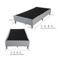 Vera Ensemble Bed Base Mattress Foundation with Metal Stats - Light Grey Double