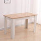 Dining Table Rectangular Wooden 120M - Wood & White