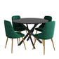5-Piece Lello Gren Dining Table & Chair Set Marble Velvet