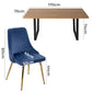 6-Piece Zelma Blue Dining Table & Chair Set Velvet