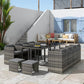 Drew 12-Seater Outdoor Furniture Setting 13-Piece Dining Set - Grey