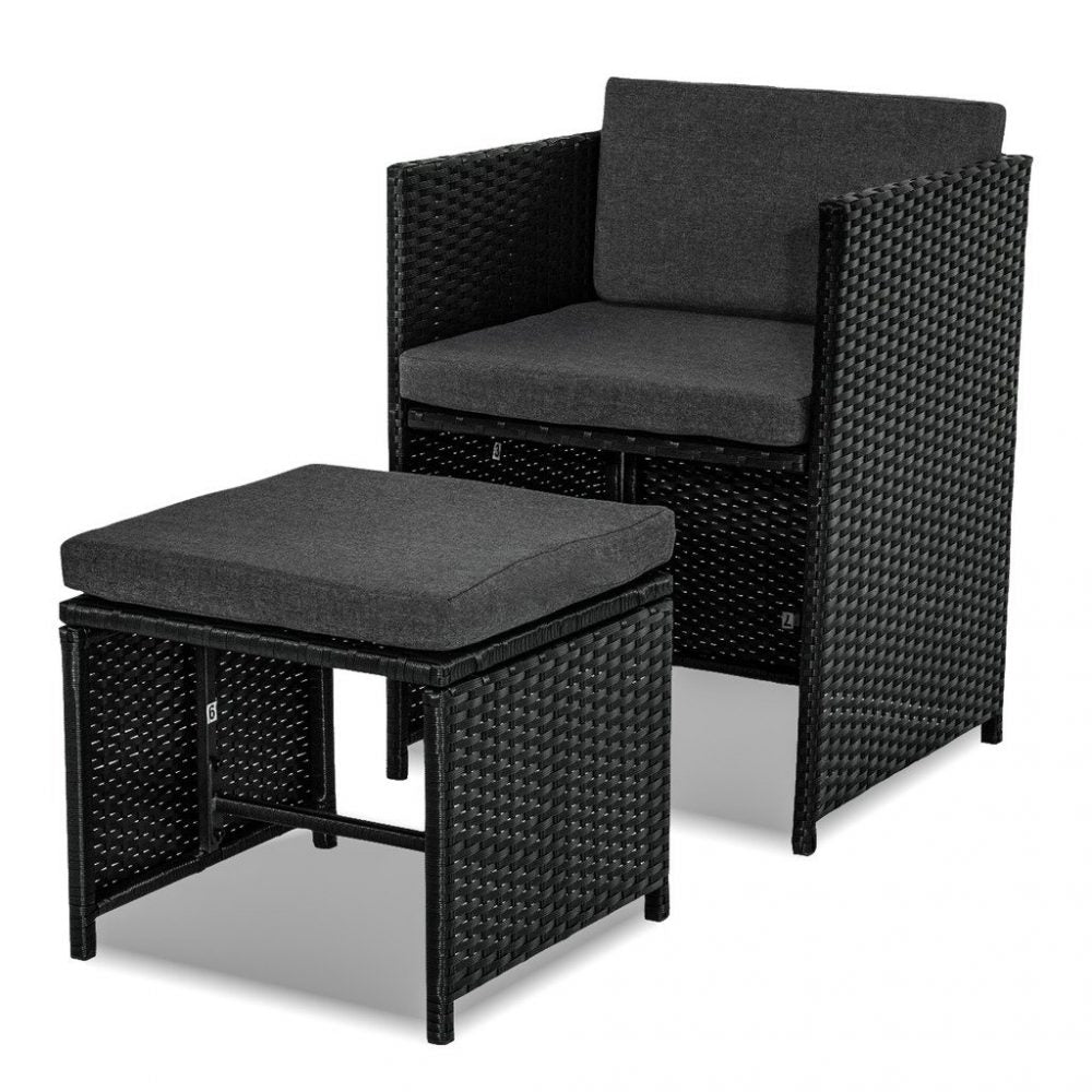 Horrocks 8 Seater Outdoor Dining Set - Black