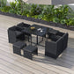 Horrocks 8 Seater Outdoor Dining Set - Black