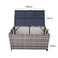 Outdoor PE Wicker Storage Box Garden 320L - Grey