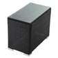 Mika Black Wicker End Table