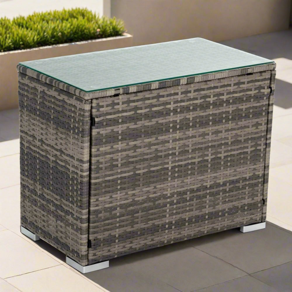 Rayleigh Grey Wicker End Table