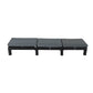 Dylan Rattan Sunlounge Set With Joining Coffee Table - Black