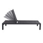 Clint Adjustable Outdoor Sun Lounger In Aluminium Dark Grey