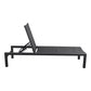 Clint Adjustable Outdoor Sun Lounger In Aluminium Dark Grey