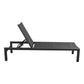 Clint Adjustable Outdoor Sun Lounger In Aluminium Dark Grey