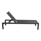 Clint Adjustable Outdoor Sun Lounger In Aluminium Dark Grey