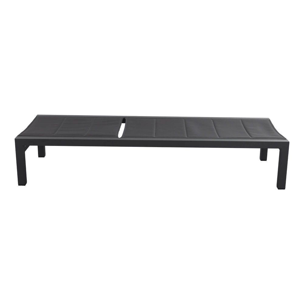 Clint Adjustable Outdoor Sun Lounger In Aluminium Dark Grey