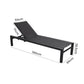 Clint Adjustable Outdoor Sun Lounger In Aluminium Dark Grey