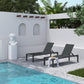 Clint Adjustable Outdoor Sun Lounger In Aluminium Dark Grey