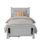 Macey Solid Pine Timber Bed Frame - White Double